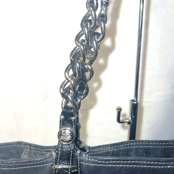 Coach Madison Tribeca East West Black Pebbled Leather Bag # 14111  - EUC - Picture 3 of 10